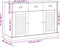 vidaXL - Dressoir - met - lades - VIGO - 113x40x75 - cm - massief - grenenhout