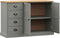 vidaXL - Dressoir - met - lades - VIGO - 113x40x75 - cm - massief - grenenhout - grijs