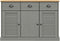 vidaXL - Dressoir - met - lades - VIGO - 113x40x75 - cm - massief - grenenhout - grijs