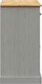 vidaXL - Dressoir - met - lades - VIGO - 113x40x75 - cm - massief - grenenhout - grijs