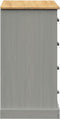 vidaXL - Dressoir - met - lades - VIGO - 113x40x75 - cm - massief - grenenhout - grijs