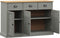 vidaXL - Dressoir - met - lades - VIGO - 113x40x75 - cm - massief - grenenhout - grijs