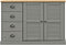 vidaXL - Dressoir - met - lades - VIGO - 113x40x75 - cm - massief - grenenhout - grijs