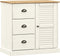 vidaXL - Dressoir - met - lades - VIGO - 78x40x75 - cm - massief - grenenhout - wit