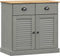 vidaXL - Dressoir - met - lades - VIGO - 78x40x75 - cm - massief - grenenhout - grijs