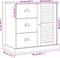 vidaXL - Dressoir - met - lades - VIGO - 78x40x75 - cm - massief - grenenhout - grijs