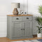 vidaXL - Dressoir - met - lades - VIGO - 78x40x75 - cm - massief - grenenhout - grijs