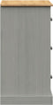 vidaXL - Dressoir - met - lades - VIGO - 78x40x75 - cm - massief - grenenhout - grijs