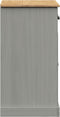 vidaXL - Dressoir - met - lades - VIGO - 78x40x75 - cm - massief - grenenhout - grijs