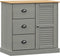vidaXL - Dressoir - met - lades - VIGO - 78x40x75 - cm - massief - grenenhout - grijs