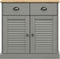vidaXL - Dressoir - met - lades - VIGO - 78x40x75 - cm - massief - grenenhout - grijs