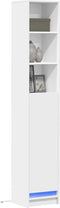 vidaXL - Dressoir - met - LED - 36x32,5x200 - cm - bewerkt - hout - wit