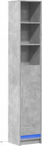 vidaXL - Dressoir - met - LED - 36x32,5x200 - cm - bewerkt - hout - betongrijs
