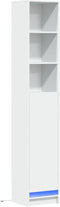 vidaXL - Dressoir - met - LED - 36x32,5x200 - cm - bewerkt - hout - wit
