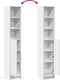 vidaXL - Dressoir - met - LED - 36x32,5x200 - cm - bewerkt - hout - wit