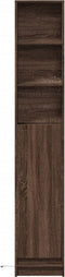 vidaXL - Dressoir - met - LED - 36x32,5x200 - cm - bewerkt - hout - bruin - eikenkleur