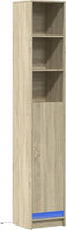 vidaXL - Dressoir - met - LED - 36x32,5x200cm - bewerkt - hout - sonoma - eikenkleurig