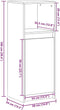 vidaXL - Dressoir - met - LED - 38x34x100 - cm - bewerkt - hout - bruin - eikenkleur