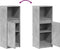 vidaXL - Dressoir - met - LED - 38x34x100 - cm - bewerkt - hout - betongrijs