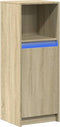vidaXL - Dressoir - met - LED - 38x34x100 - cm - bewerkt - hout - sonoma - eikenkleurig