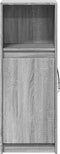 vidaXL - Dressoir - met - LED - 38x34x100 - cm - bewerkt - hout - grijs - sonoma - eiken