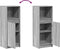 vidaXL - Dressoir - met - LED - 38x34x100 - cm - bewerkt - hout - grijs - sonoma - eiken