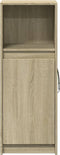 vidaXL - Dressoir - met - LED - 38x34x100 - cm - bewerkt - hout - sonoma - eikenkleurig