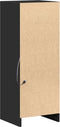 vidaXL - Dressoir - met - LED - 38x34x100 - cm - bewerkt - hout - zwart