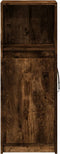 vidaXL - Dressoir - met - LED - 38x34x100 - cm - bewerkt - hout - gerookt - eikenkleurig