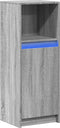 vidaXL - Dressoir - met - LED - 38x34x100 - cm - bewerkt - hout - grijs - sonoma - eiken