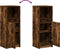 vidaXL - Dressoir - met - LED - 38x34x100 - cm - bewerkt - hout - gerookt - eikenkleurig