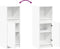 vidaXL - Dressoir - met - LED - 38x34x100 - cm - bewerkt - hout - wit