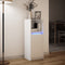 vidaXL - Dressoir - met - LED - 38x34x100 - cm - bewerkt - hout - wit