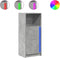 vidaXL - Dressoir - met - LED - 42,5x34x100 - cm - bewerkt - hout - betongrijs