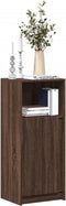 vidaXL - Dressoir - met - LED - 42,5x34x100 - cm - bewerkt - hout - bruin - eikenkleur