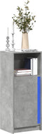 vidaXL - Dressoir - met - LED - 42,5x34x100 - cm - bewerkt - hout - betongrijs