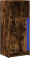 vidaXL - Dressoir - met - LED - 42,5x34x100 - cm - bewerkt - hout - gerookt - eikenkleur