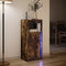 vidaXL - Dressoir - met - LED - 42,5x34x100 - cm - bewerkt - hout - gerookt - eikenkleur