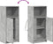 vidaXL - Dressoir - met - LED - 42,5x34x100 - cm - bewerkt - hout - betongrijs