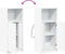 vidaXL - Dressoir - met - LED - 42,5x34x100 - cm - bewerkt - hout - wit