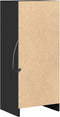 vidaXL - Dressoir - met - LED - 42,5x34x100 - cm - bewerkt - hout - zwart