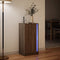 vidaXL - Dressoir - met - LED - 42,5x34x85 - cm - bewerkt - hout - bruin - eikenkleur