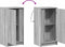 vidaXL - Dressoir - met - LED - 42,5x34x85 - cm - bewerkt - hout - grijs - sonoma - eiken