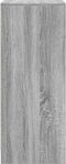 vidaXL - Dressoir - met - LED - 42,5x34x85 - cm - bewerkt - hout - grijs - sonoma - eiken