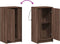 vidaXL - Dressoir - met - LED - 42,5x34x85 - cm - bewerkt - hout - bruin - eikenkleur