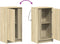 vidaXL - Dressoir - met - LED - 42,5x34x85 - cm - bewerkt - hout - sonoma - eikenkleurig