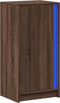 vidaXL - Dressoir - met - LED - 42,5x34x85 - cm - bewerkt - hout - bruin - eikenkleur