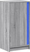 vidaXL - Dressoir - met - LED - 42,5x34x85 - cm - bewerkt - hout - grijs - sonoma - eiken