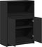 vidaXL - Dressoir - met - LED - 72x34x100 - cm - bewerkt - hout - zwart