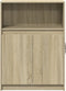 vidaXL - Dressoir - met - LED - 72x34x100 - cm - bewerkt - hout - sonoma - eikenkleurig